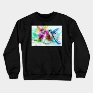 Hummingbird And Flower Crewneck Sweatshirt